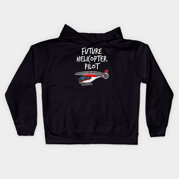Future Helicopter Pilot Doodle (Red) Kids Hoodie by doodlerob